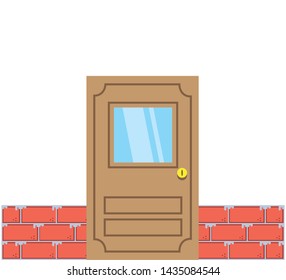 House door under construction design