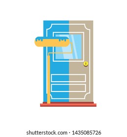 House door under construction design