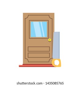 House door under construction design