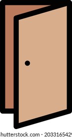 icono de color de línea vectorial de puerta de casa