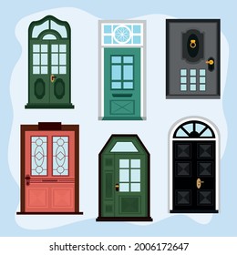 house doors or entries set