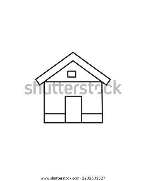 House Drawing Line Art Vector Isolated Stock Vector (Royalty Free) 2202601327 Shutterstock