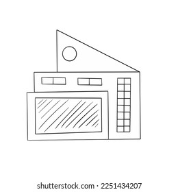 House drawn in vector graphics