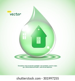 house in the drop,vector illustration