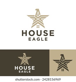 house eagle logo concept design vector illustration