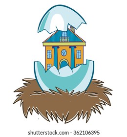 House of the eggs in the nest