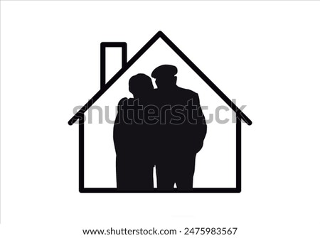 House with elderly or retired people