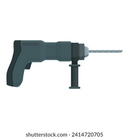 House electric hammer icon cartoon vector. Work bit power. Machine object