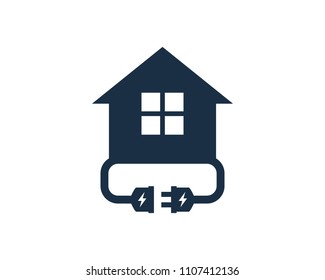 House Electric Icon Logo Design Element