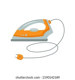 House electric iron icon. Flat illustration of house electric iron vector icon for web design