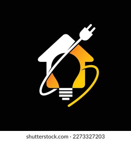 Logo eléctrico de la casa, logotipo eléctrico