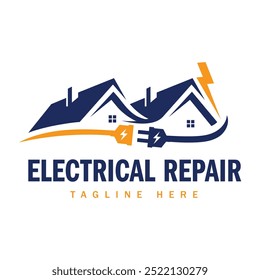 House electrical repair logo template.