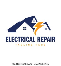 House electrical repair logo template.