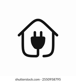 house electricity icon sign vector
