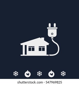 House with electricity plug.