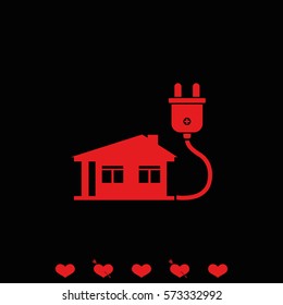 House with electricity plug.