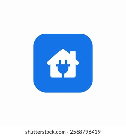 house electricity plug icon sign vector