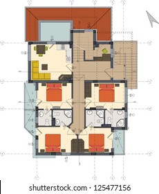 House Elevation Drawing - Colored