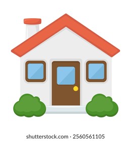House Emoji Icon Illustration. Home Vector Symbol Emoticon Design Doodle Vector.