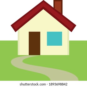 House emoticon, Vector illustration