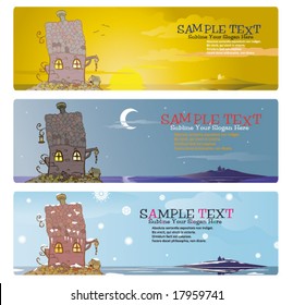 House at the End of the World, vector banners