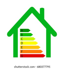 House energy classification – stock vector