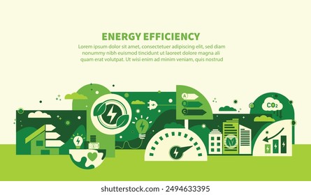 House energy efficiency, energy efficient rating class concept, eco home renovation save cost. Low-consumption ecological house. Green Building for Sustainable Development Concept