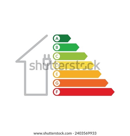 House Energy Efficiency Icon Vector Design.