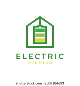 house energy electric modern logo design vector