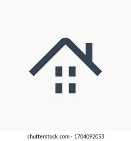 House estate line vector minimalistic icon. Apartment symbol. Household silhouette icon for web design. Modern flat home icon for app design. Building state sign minimal flat linear icons