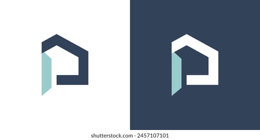 House estate logo design with letter P