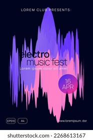 House Event. Linear Glitch For Presentation. Memphis Pattern For Set Vector. Disco And Discotheque Design. Bright Music Flyer. Purple And Turquoise House Event