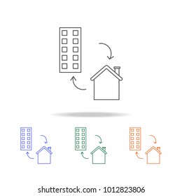 House exchange icon. Element of Real Estate multi colored icons for mobile concept and web apps. Thin line icon for website design and development, app development. Premium icon on white background