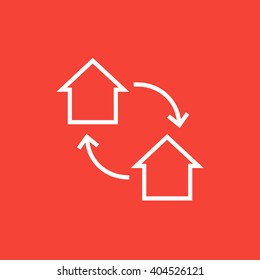 House exchange line icon.