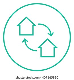 House exchange line icon.