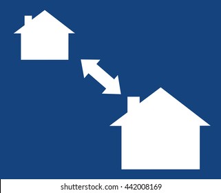 House exchange line icon.