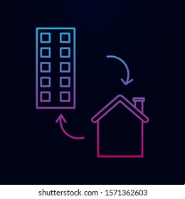 House exchange nolan icon. Simple thin line, outline vector of real estate icons for ui and ux, website or mobile application