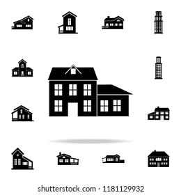 house with an extension  icon. house icons universal set for web and mobile on white background