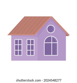 house exterior cartoon icon isolated