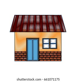 house exterior door window brick residentail icon