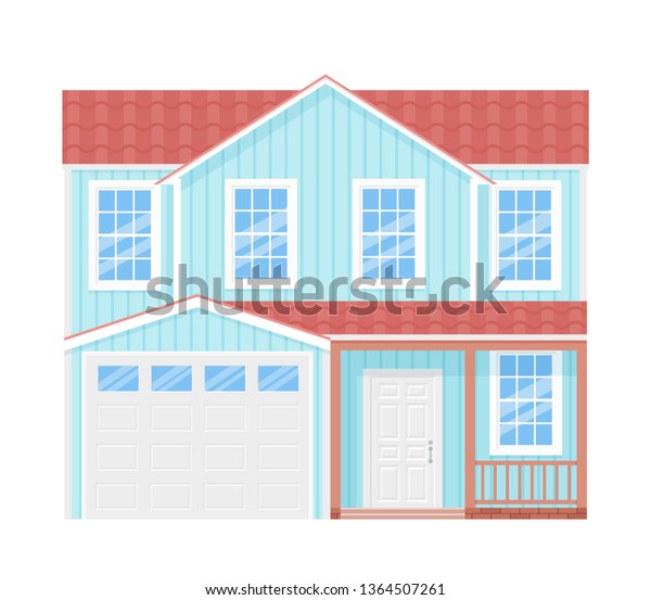 House Exterior Front View Vector Home Stock Vector Royalty Free