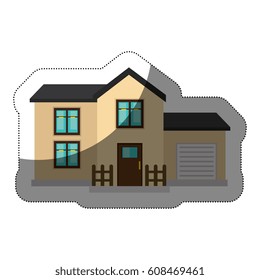 house exterior isolated icon