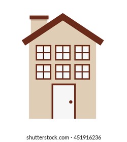 house exterior isolated icon design, vector illustration  graphic 