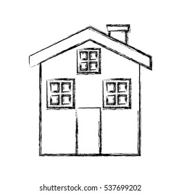 house exterior isolated icon vector illustration design