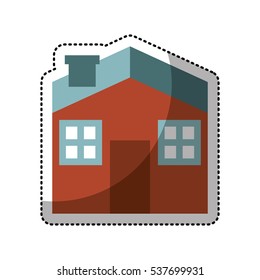 house exterior isolated icon vector illustration design