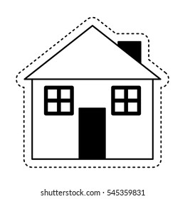 house exterior isolated icon vector illustration design
