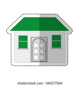 house exterior isolated icon vector illustration design