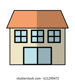 house exterior isolated icon vector illustration design