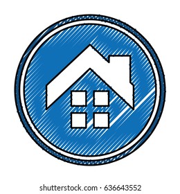 house exterior seal isolated icon