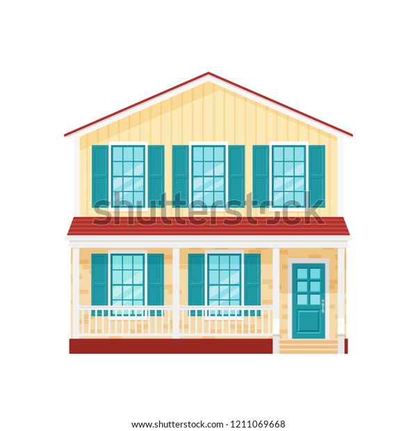 House Exterior Vector Home Facade Modern Stock Vector Royalty